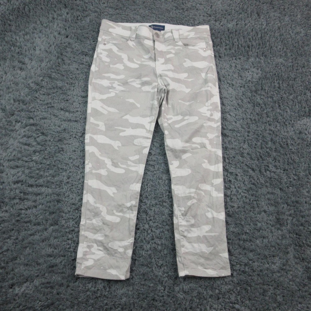 Democracy Pants Womens 14 Gray Camouflage Ab Solution Ankle Twill Stretch 34x26*